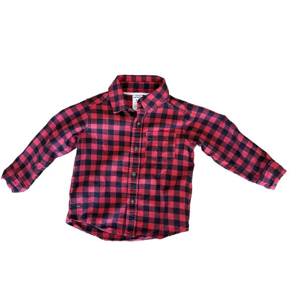 Outdoors Baby Plaid Flannel Shirt 12 Month Unique Peace of the Wilderness Be You - Picture 3 of 5